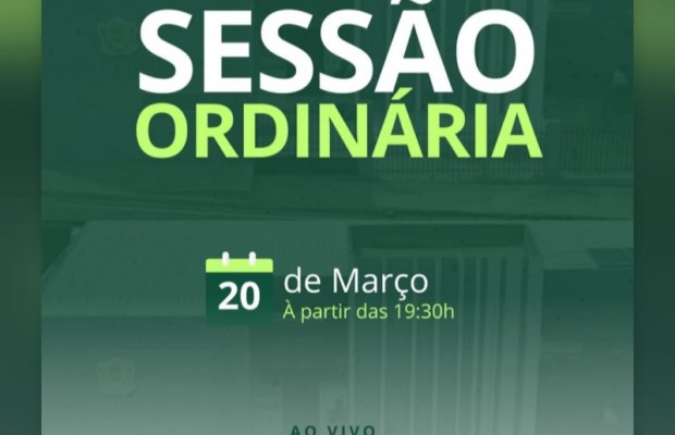 Sess�o ordin�ria da c�mara de Condado-PB ser� realizada nesta sexta-feira, dia 20 de Mar�o