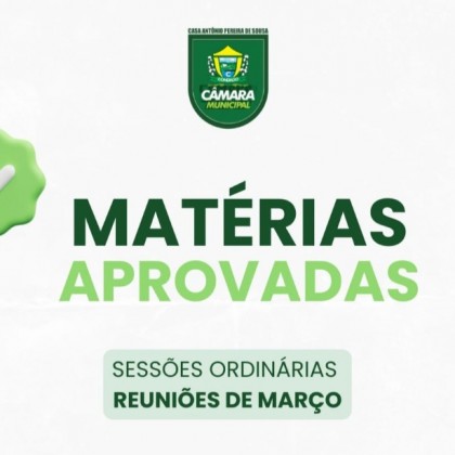C�mara de Condado-PB divulga resumo da sua produtividade no m�s de mar�o de 2026