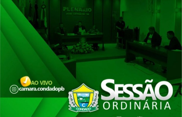 Cmara de Condado-PB realiza nesta sexta-feira (14) mais uma sesso ordinria