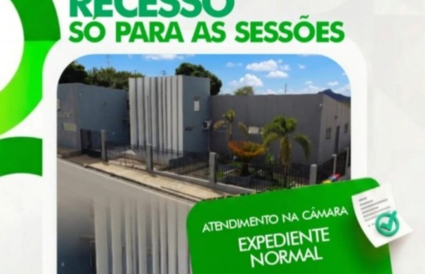 C�mara de Condado-PB informa sobre o seu funcionamento durante o per�odo de recesso parlamentar